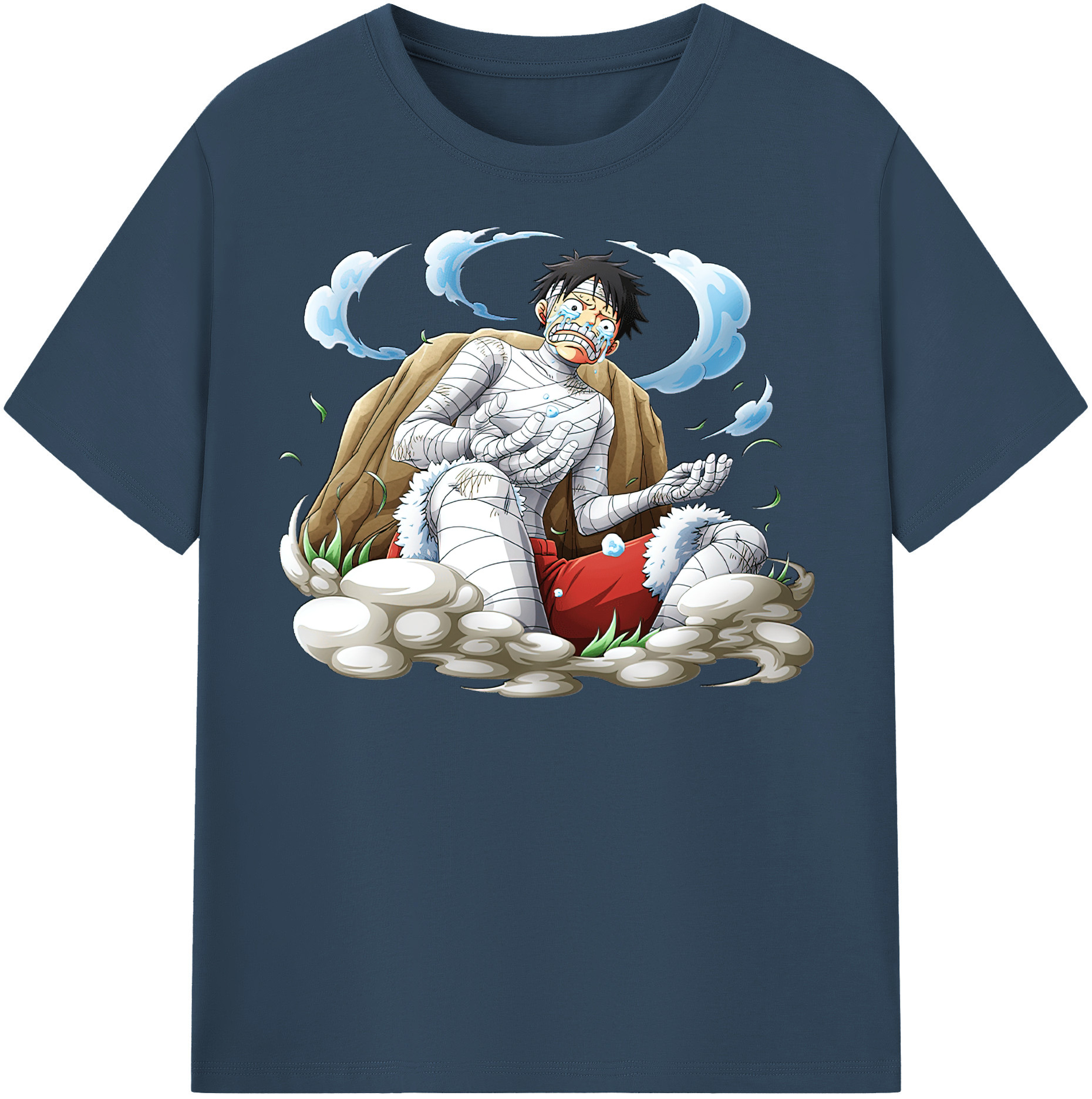 ワンピース モンキー・D・ルフィ ONE PIECE Monkey D. Luffy レディースカジュアルプリントTシャツ（綿100％）