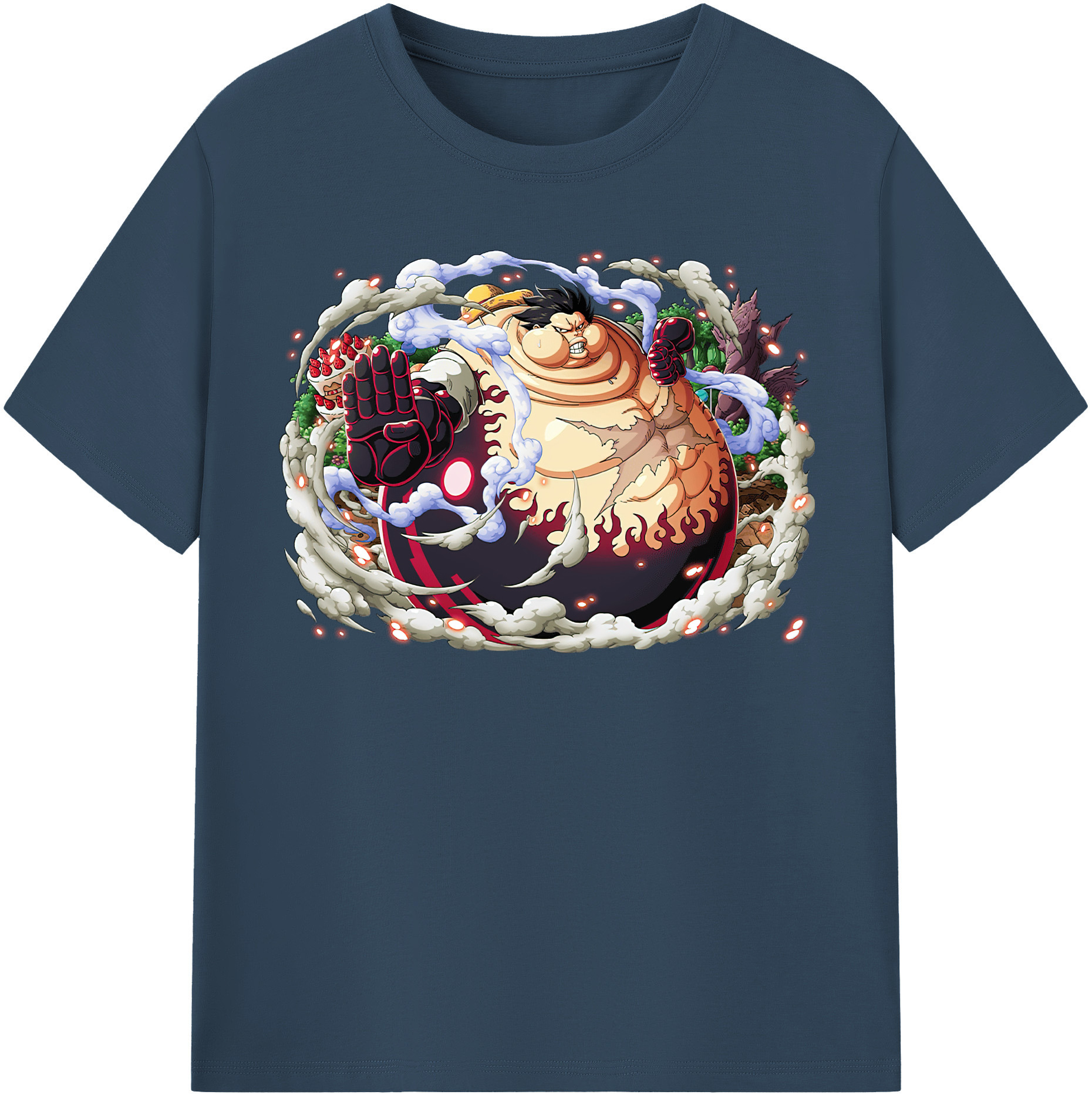 ワンピース モンキー・D・ルフィ ONE PIECE Monkey D. Luffy レディースカジュアルプリントTシャツ（綿100％）