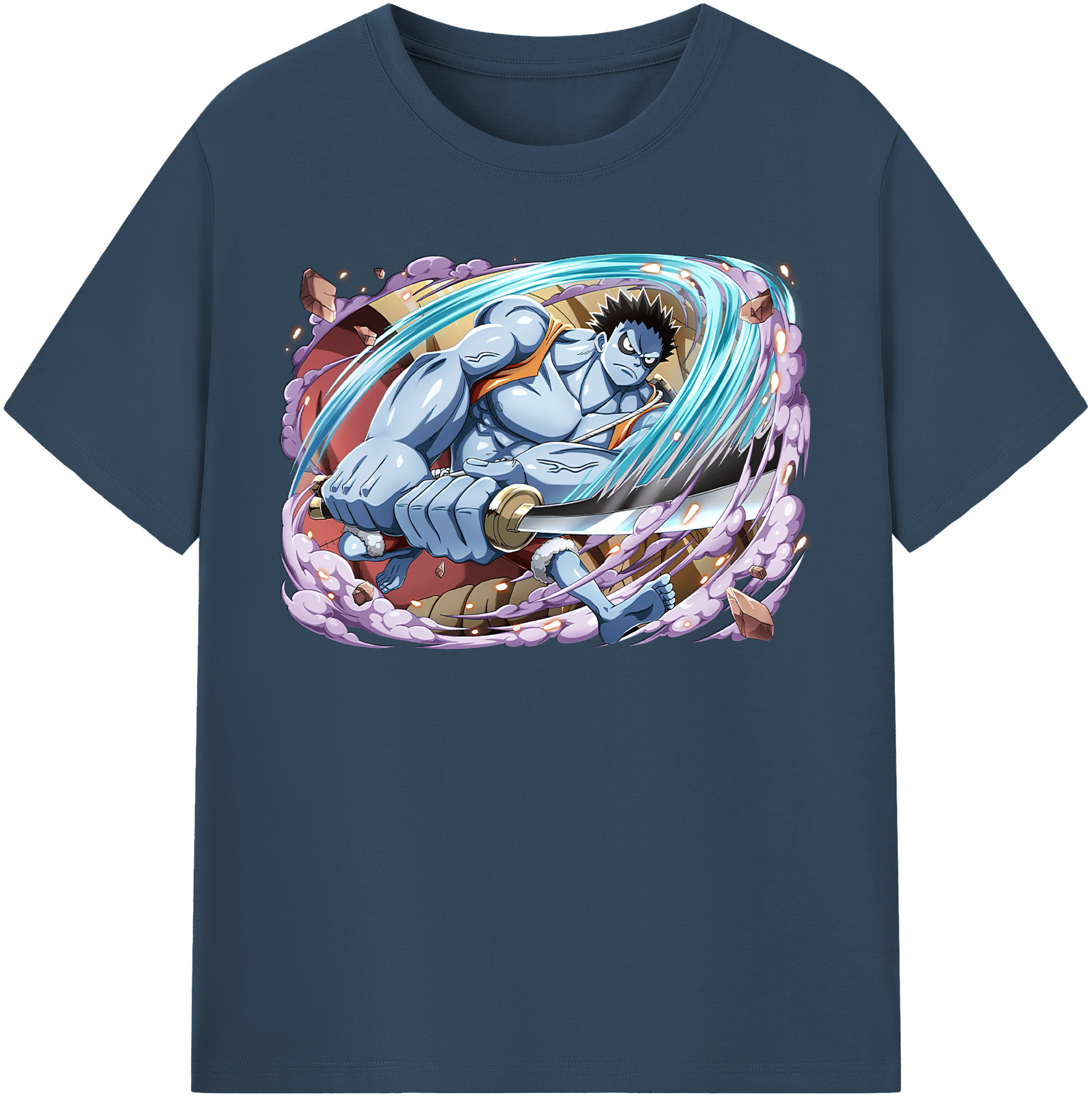 ワンピース モンキー・D・ルフィ ONE PIECE Monkey D. Luffy レディースカジュアルプリントTシャツ（綿100％）