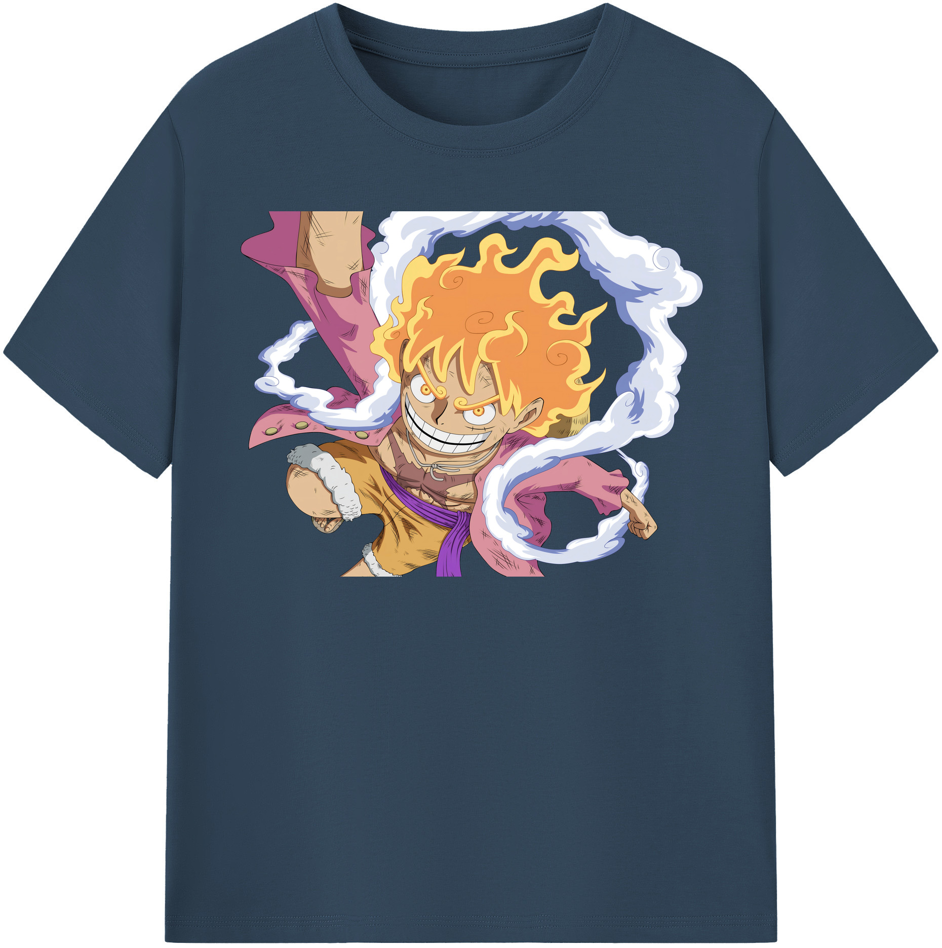 ワンピース モンキー・D・ルフィ ONE PIECE Monkey D. Luffy レディースカジュアルプリントTシャツ（綿100％）