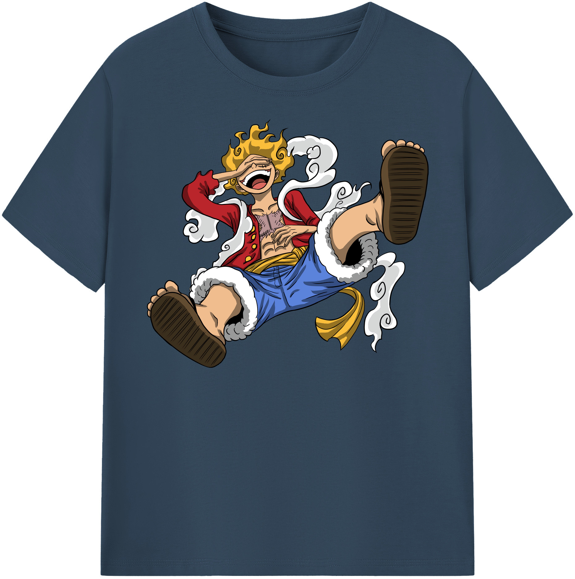 ワンピース モンキー・D・ルフィ ONE PIECE Monkey D. Luffy レディースカジュアルプリントTシャツ（綿100％）