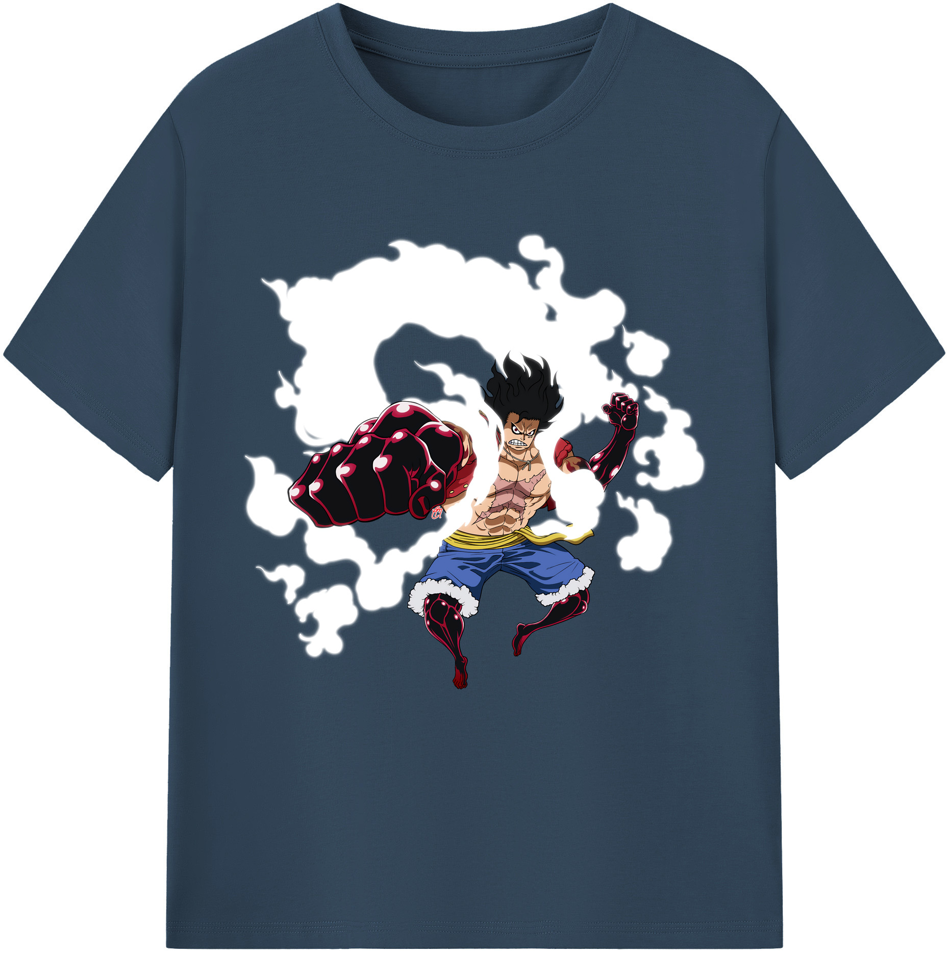 ワンピース モンキー・D・ルフィ ONE PIECE Monkey D. Luffy レディースカジュアルプリントTシャツ（綿100％）