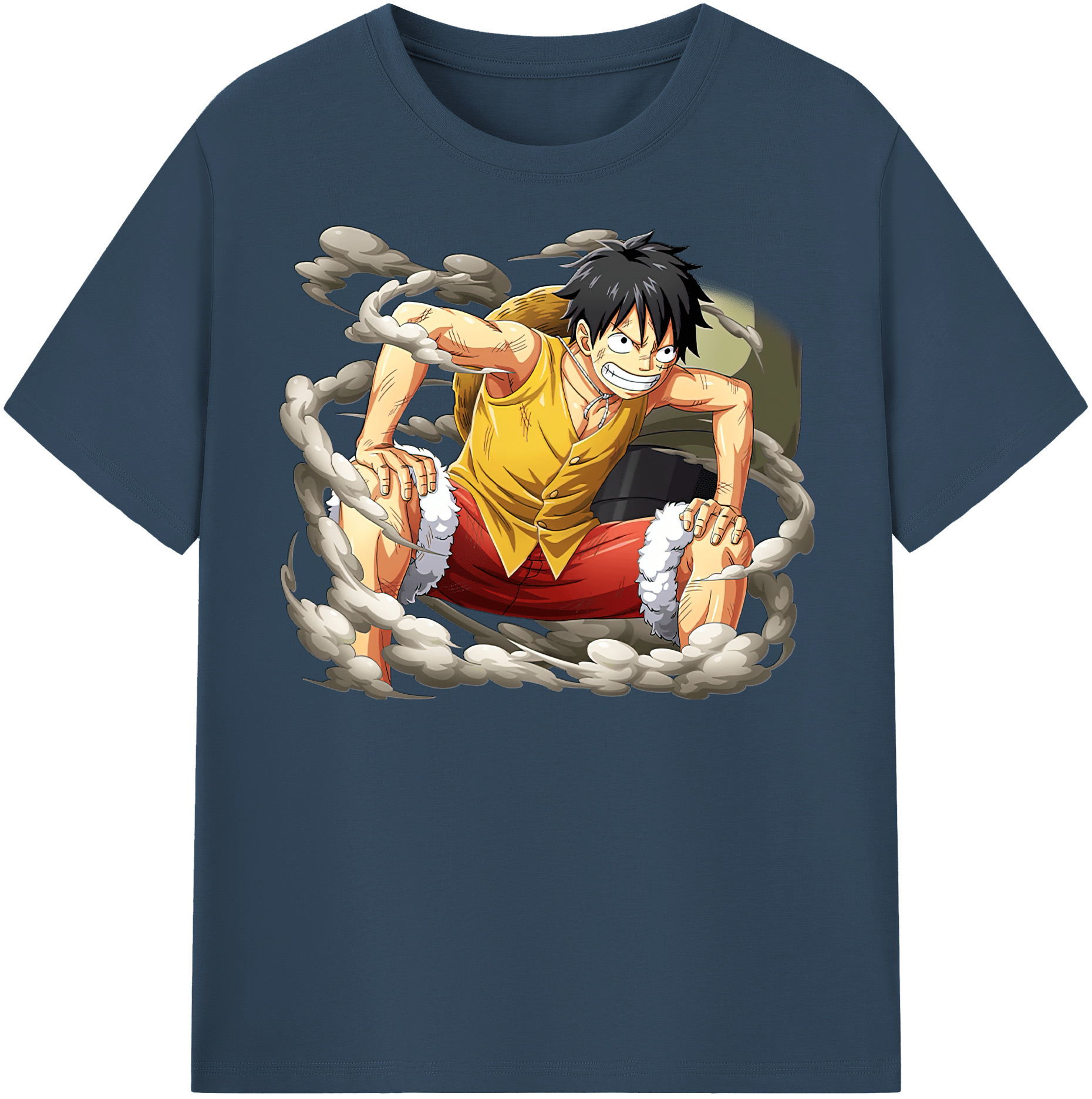 ワンピース モンキー・D・ルフィ ONE PIECE Monkey D. Luffy レディースカジュアルプリントTシャツ（綿100％）