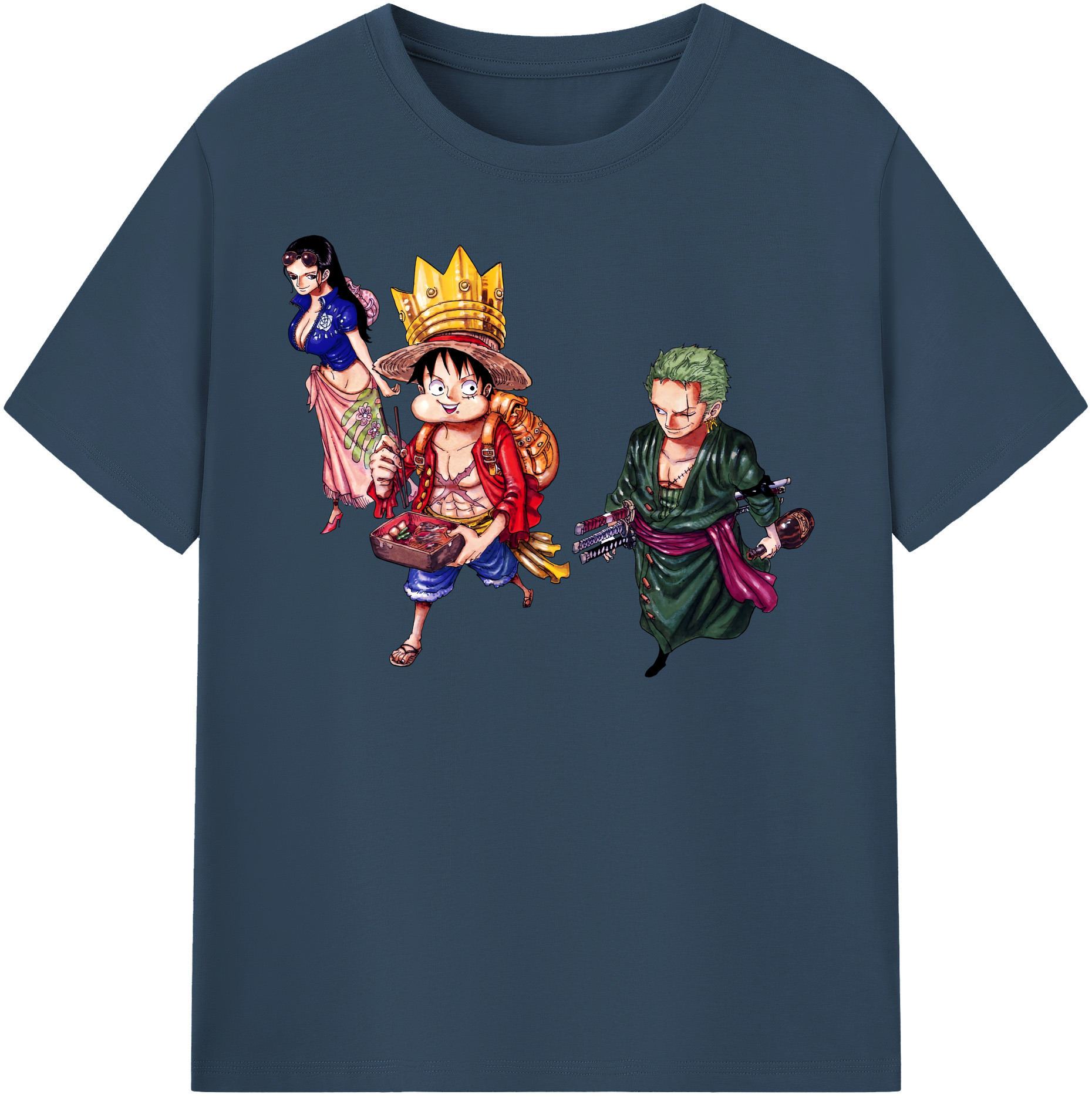ワンピース モンキー・D・ルフィ ONE PIECE Monkey D. Luffy レディースカジュアルプリントTシャツ（綿100％）