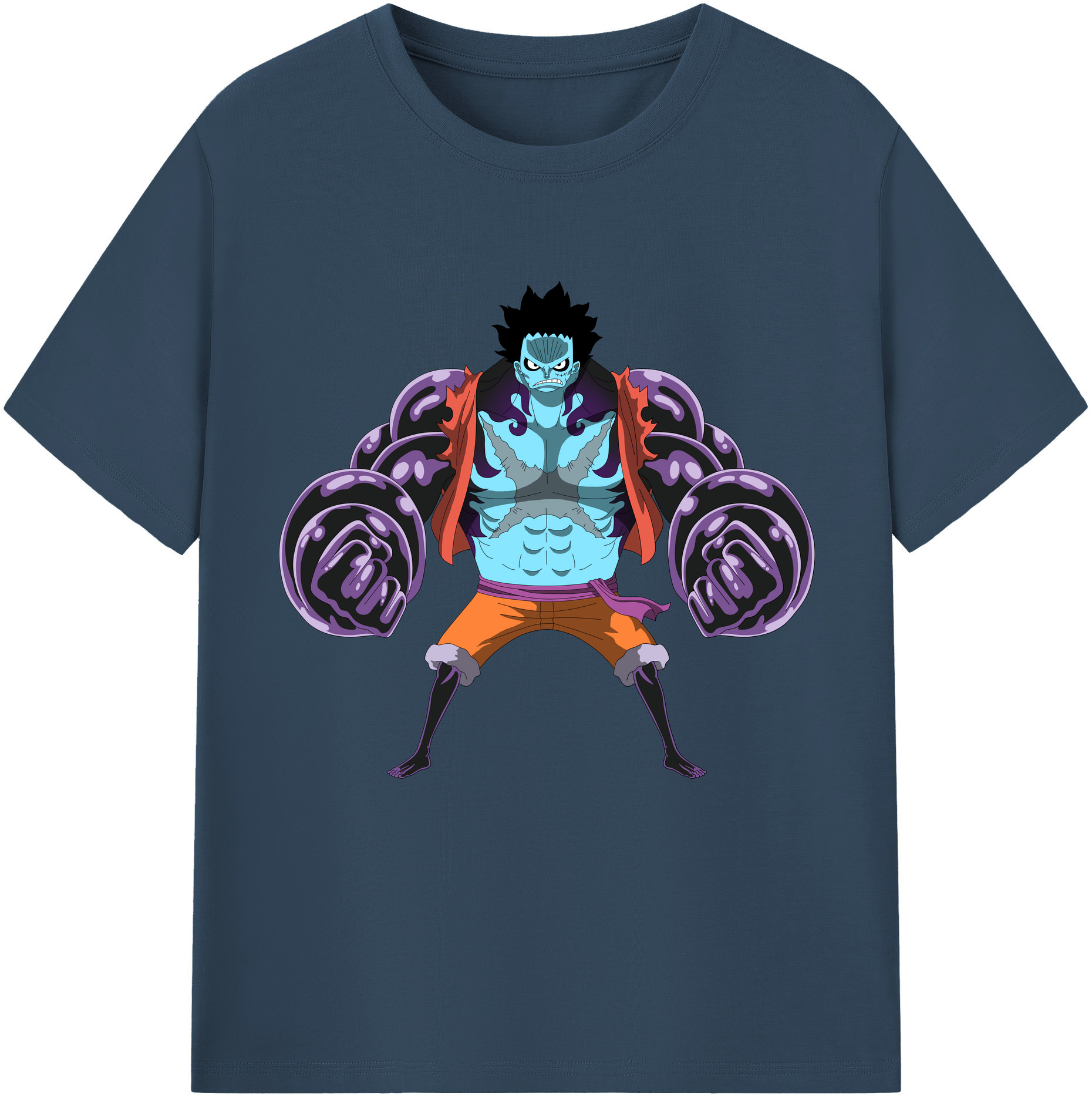ワンピース モンキー・D・ルフィ ONE PIECE Monkey D. Luffy レディースカジュアルプリントTシャツ（綿100％）