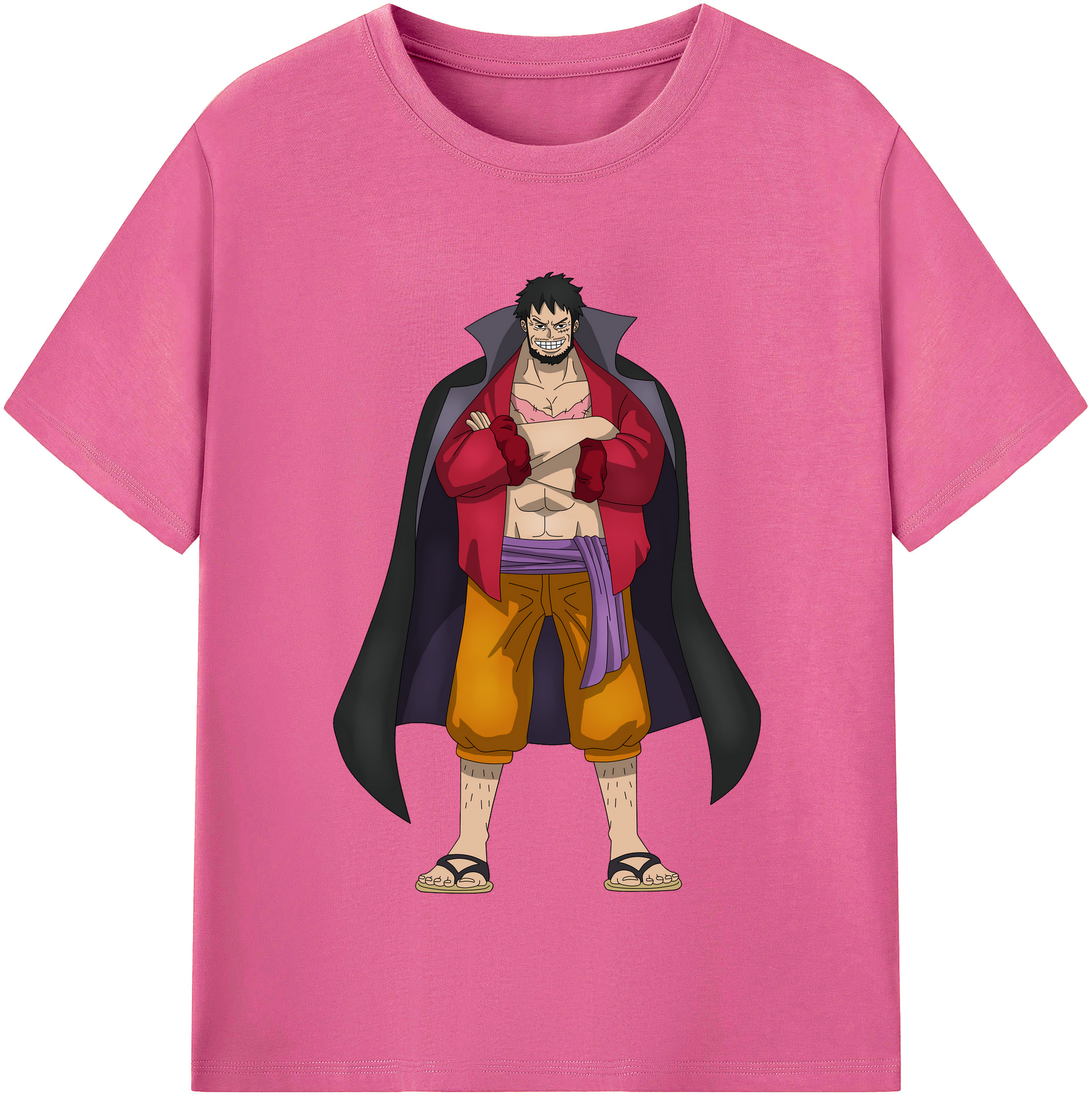 ワンピース モンキー・D・ルフィ ONE PIECE Monkey D. Luffy レディースカジュアルプリントTシャツ（綿100％）