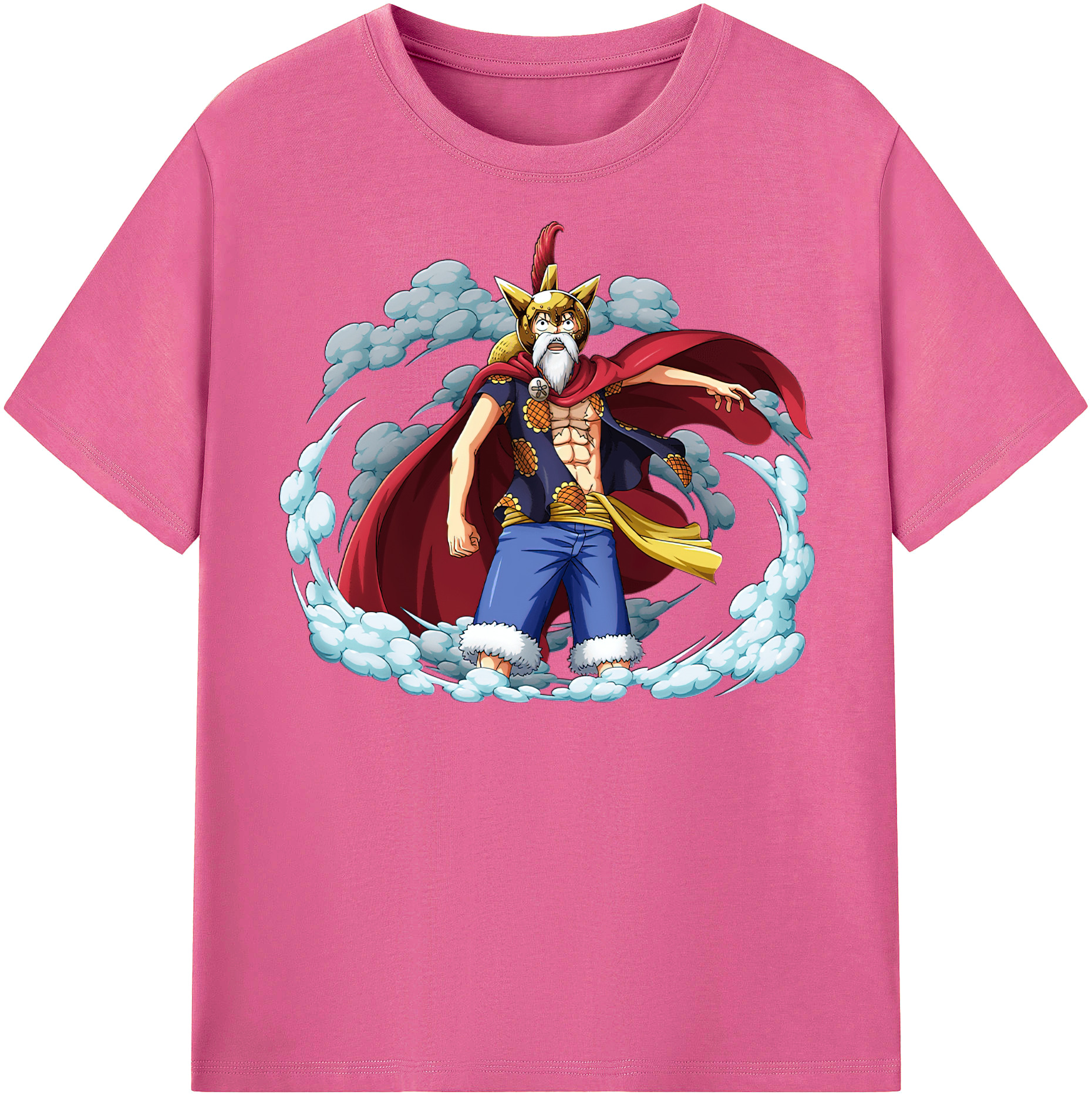 ワンピース モンキー・D・ルフィ ONE PIECE Monkey D. Luffy レディースカジュアルプリントTシャツ（綿100％）