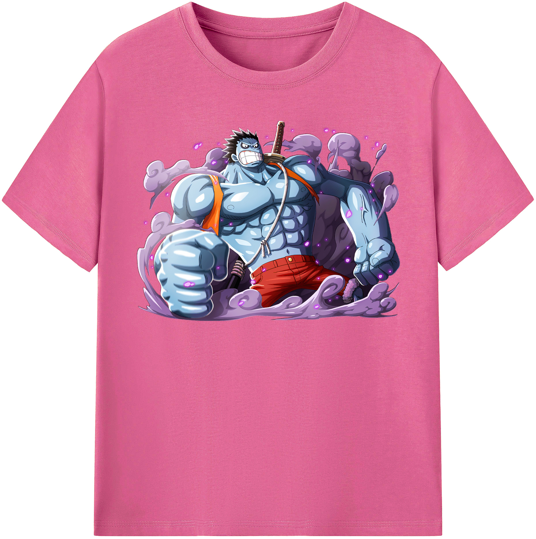 ワンピース モンキー・D・ルフィ ONE PIECE Monkey D. Luffy レディースカジュアルプリントTシャツ（綿100％）