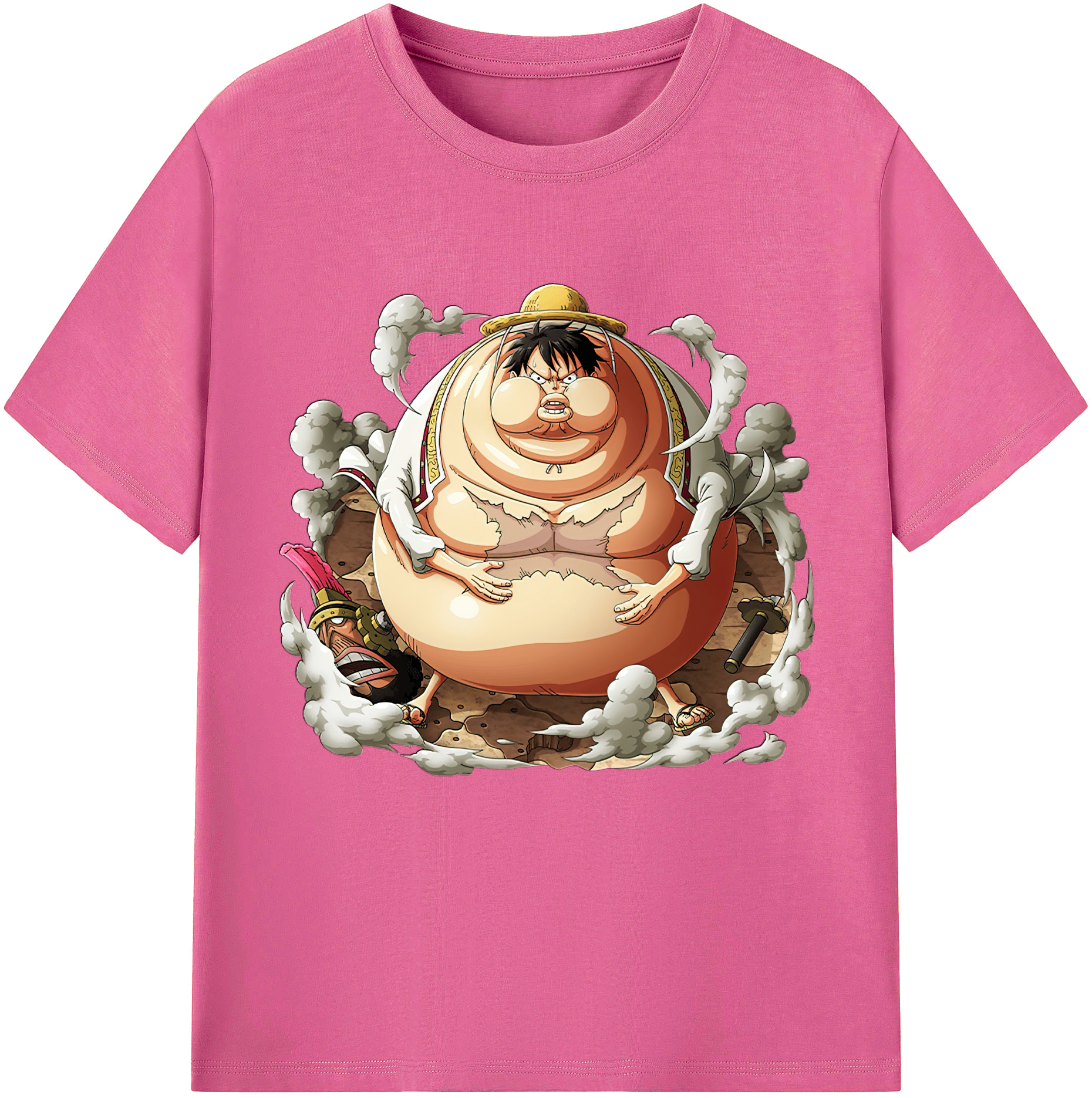 ワンピース モンキー・D・ルフィ ONE PIECE Monkey D. Luffy レディースカジュアルプリントTシャツ（綿100％）