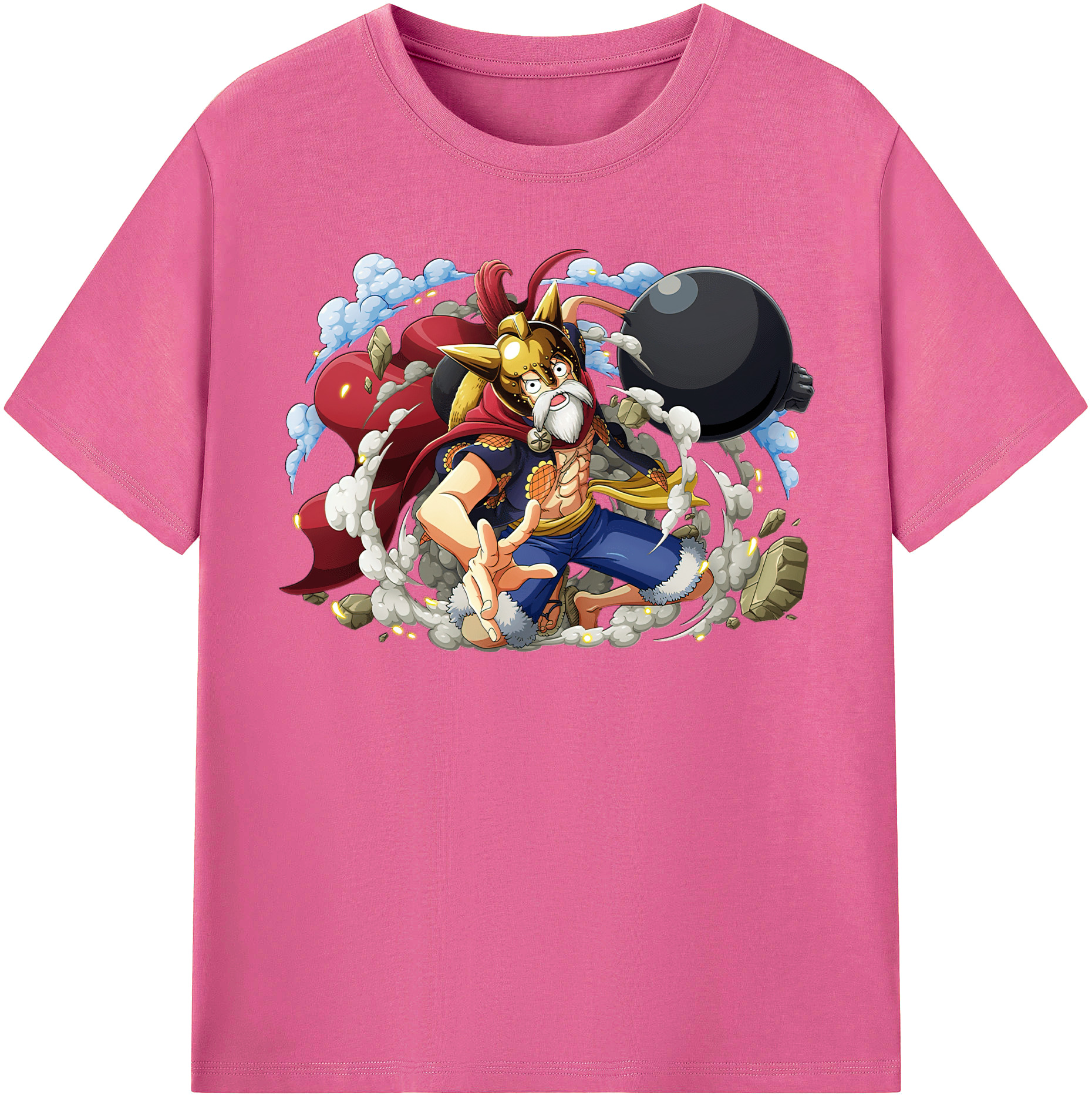 ワンピース モンキー・D・ルフィ ONE PIECE Monkey D. Luffy レディースカジュアルプリントTシャツ（綿100％）