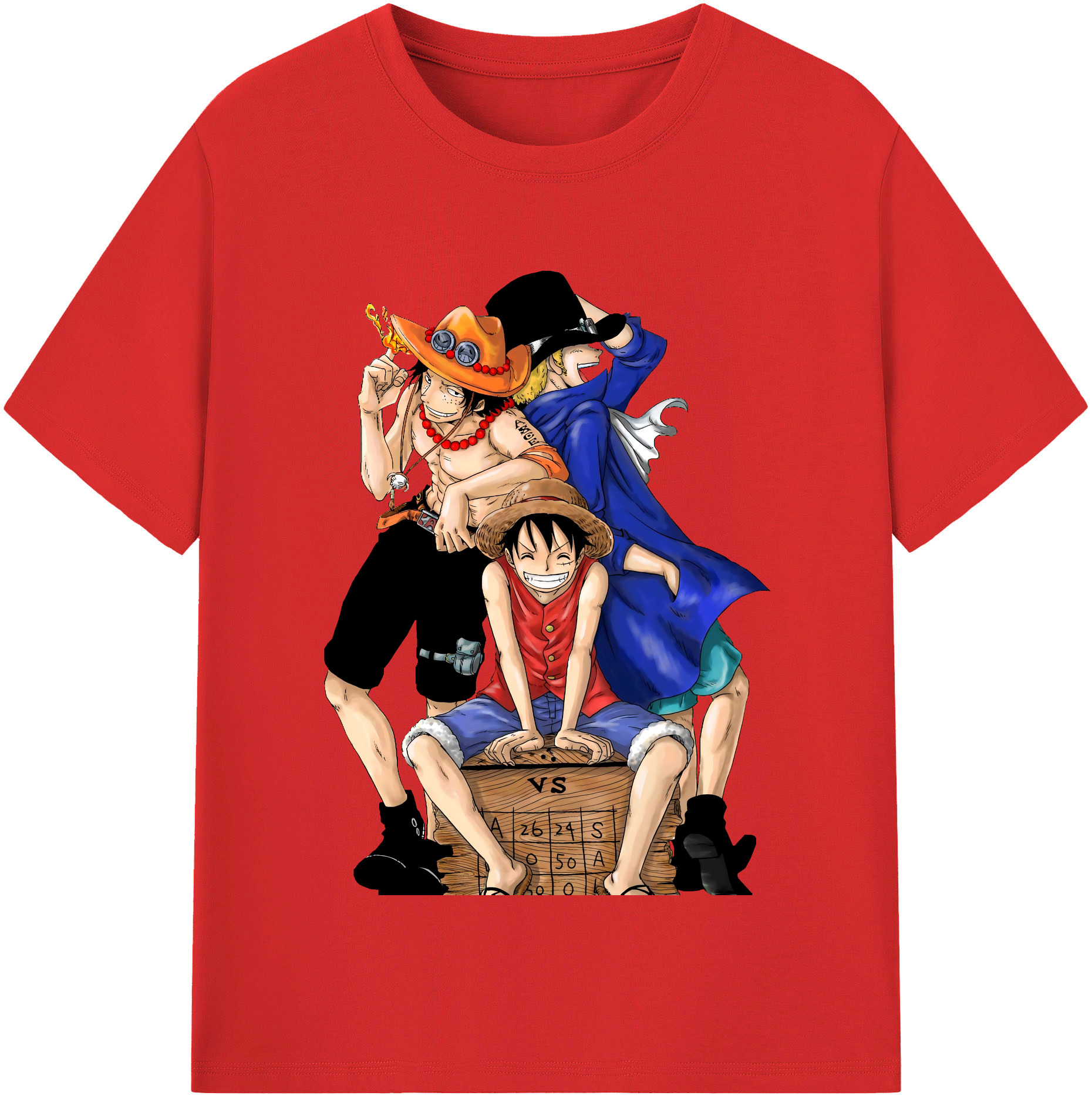 ワンピース モンキー・D・ルフィ ONE PIECE Monkey D. Luffy レディースカジュアルプリントTシャツ（綿100％）