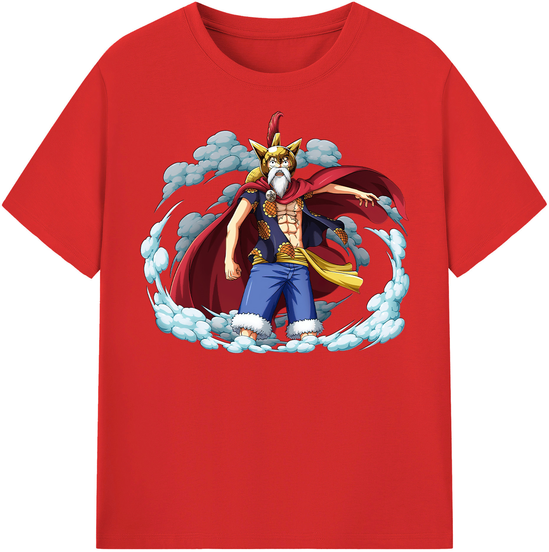 ワンピース モンキー・D・ルフィ ONE PIECE Monkey D. Luffy レディースカジュアルプリントTシャツ（綿100％）