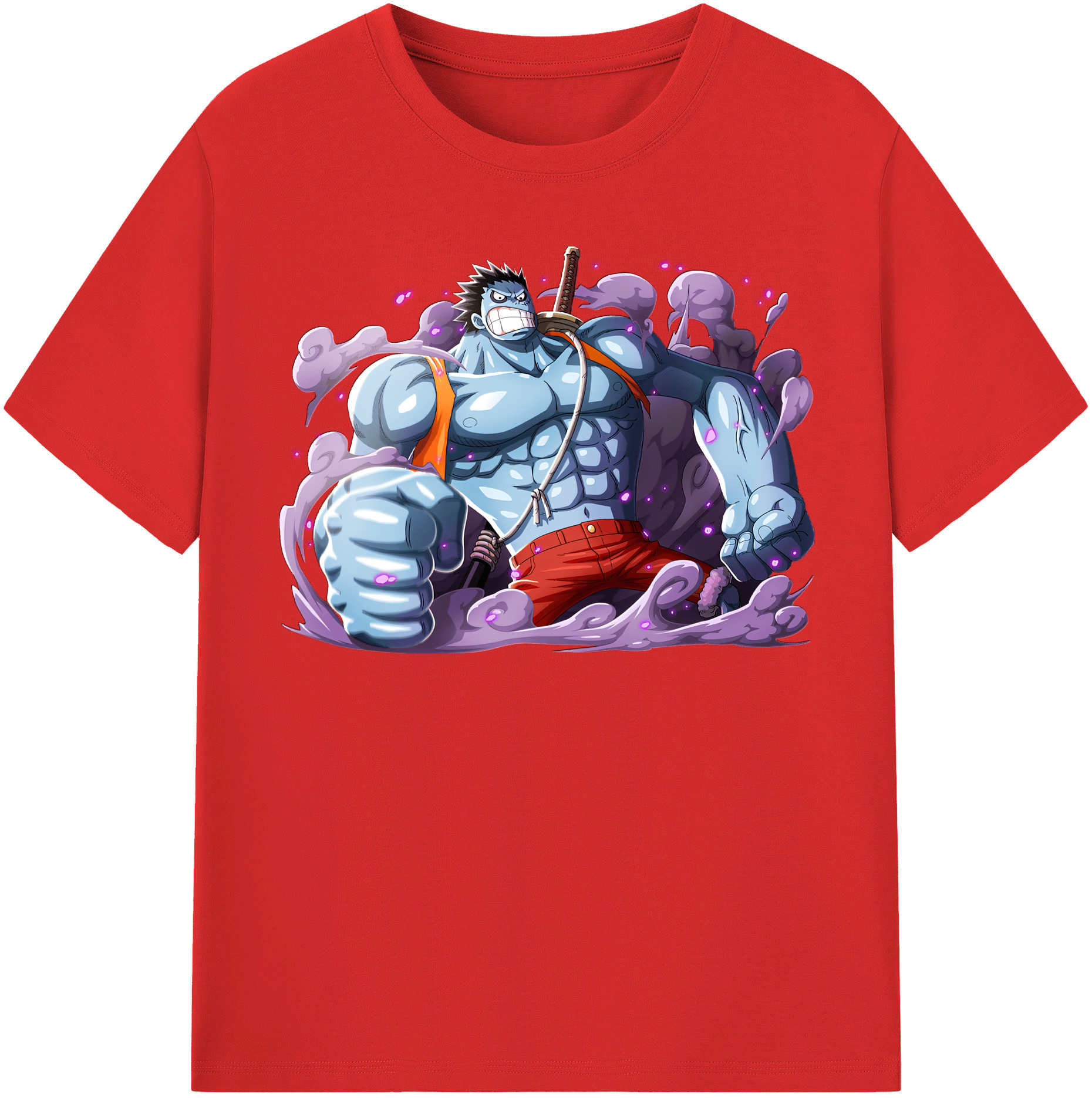 ワンピース モンキー・D・ルフィ ONE PIECE Monkey D. Luffy レディースカジュアルプリントTシャツ（綿100％）