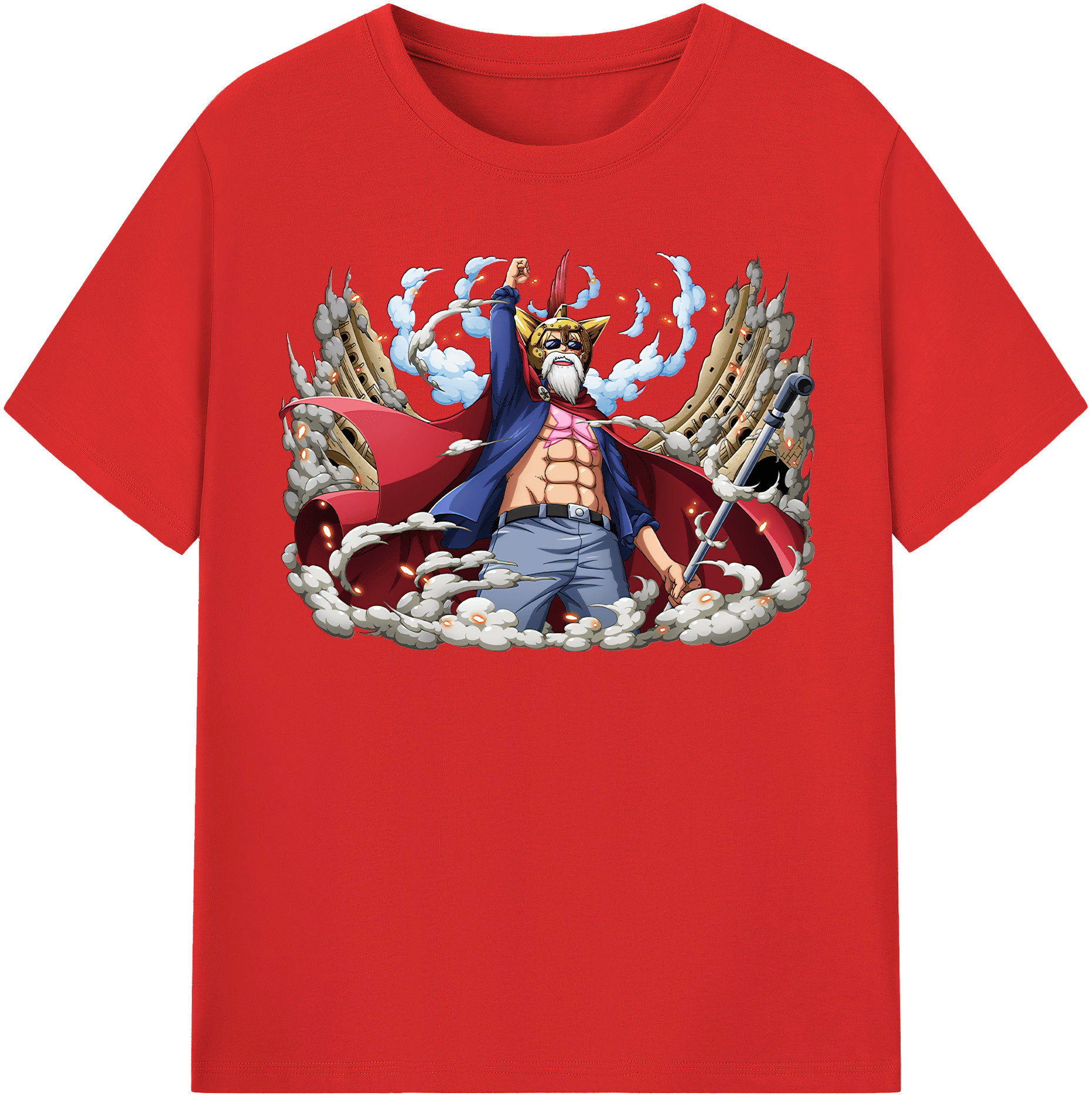 ワンピース モンキー・D・ルフィ ONE PIECE Monkey D. Luffy レディースカジュアルプリントTシャツ（綿100％）