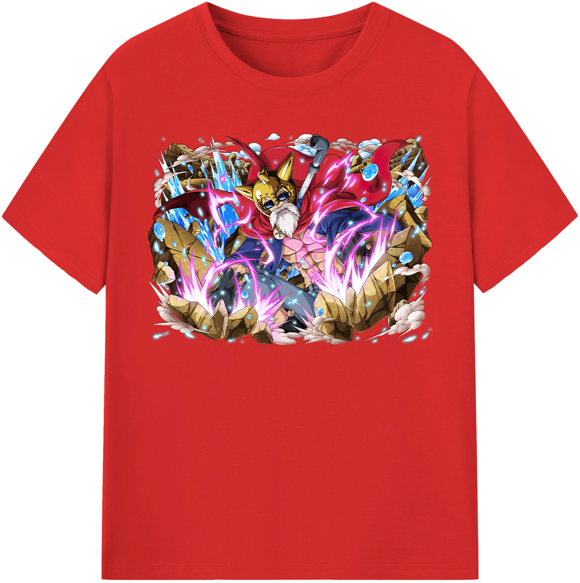 ワンピース モンキー・D・ルフィ ONE PIECE Monkey D. Luffy レディースカジュアルプリントTシャツ（綿100％）