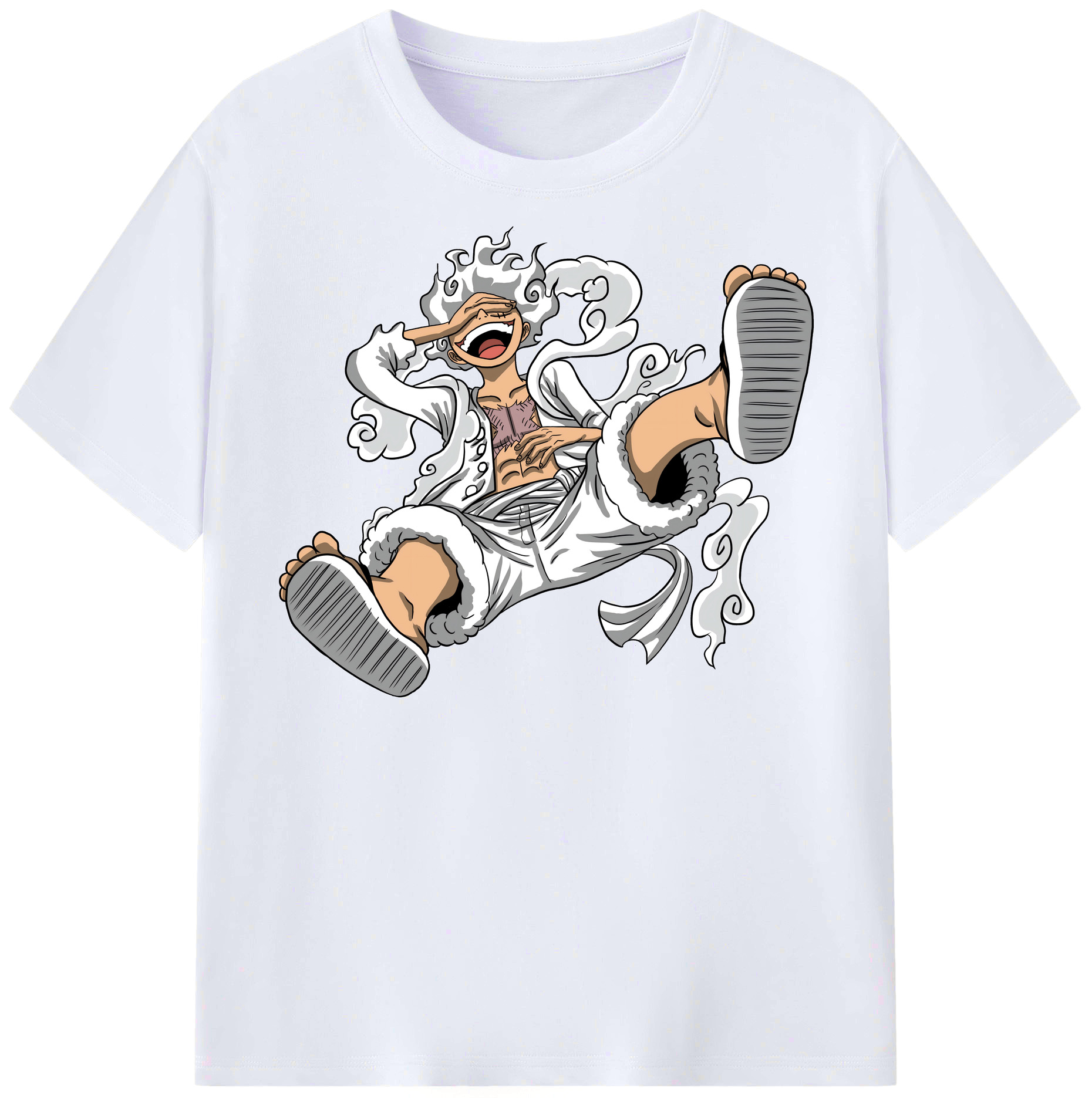 ワンピース モンキー・D・ルフィ ONE PIECE Monkey D. Luffy レディースカジュアルプリントTシャツ（綿100％）