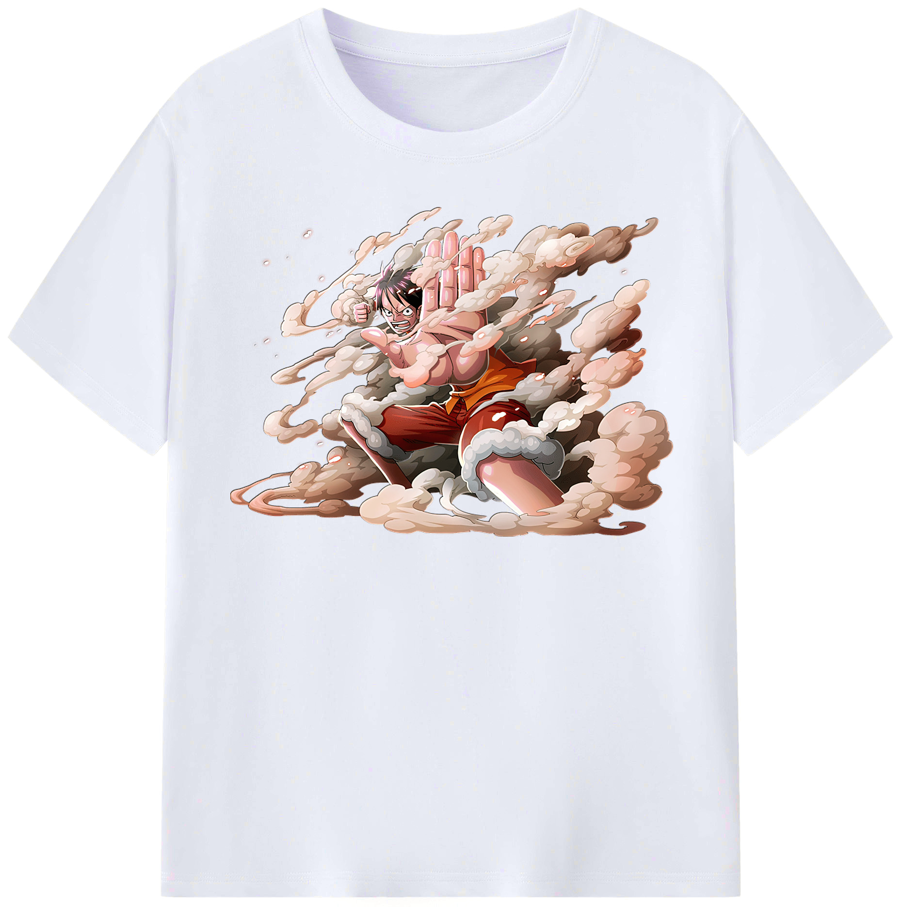 ワンピース モンキー・D・ルフィ ONE PIECE Monkey D. Luffy レディースカジュアルプリントTシャツ（綿100％）
