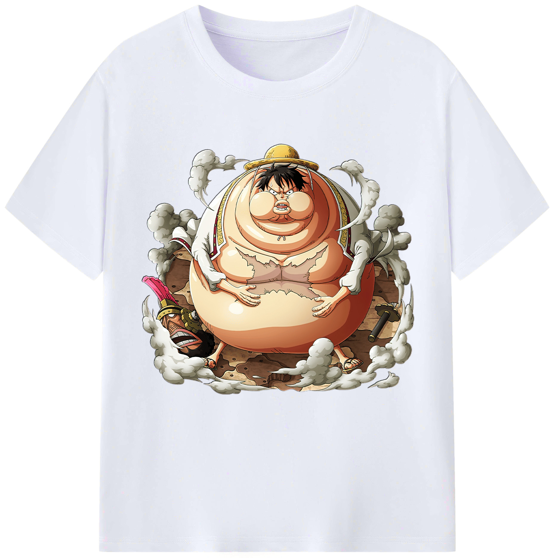 ワンピース モンキー・D・ルフィ ONE PIECE Monkey D. Luffy レディースカジュアルプリントTシャツ（綿100％）