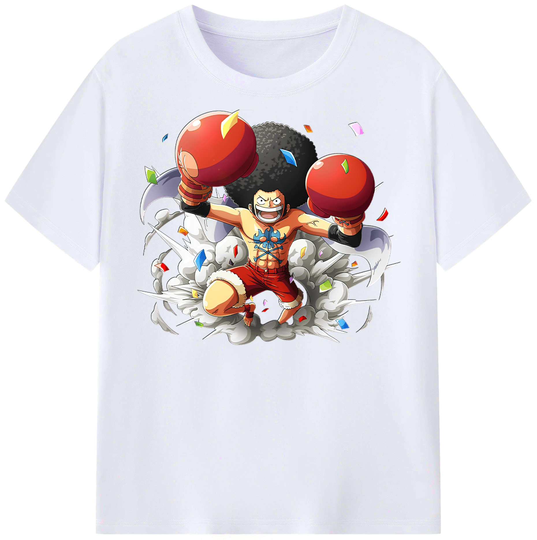 ワンピース モンキー・D・ルフィ ONE PIECE Monkey D. Luffy レディースカジュアルプリントTシャツ（綿100％）