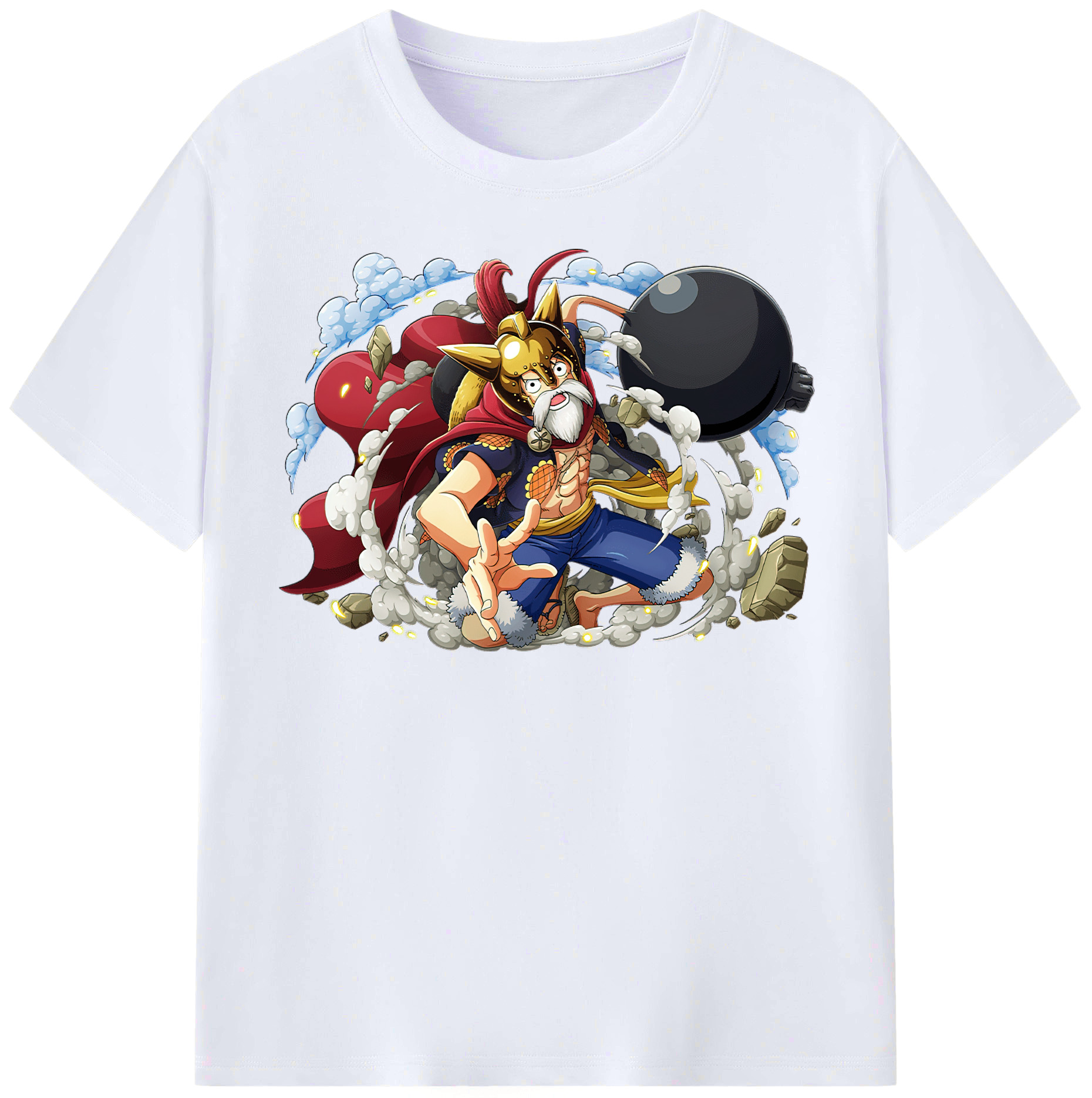 ワンピース モンキー・D・ルフィ ONE PIECE Monkey D. Luffy レディースカジュアルプリントTシャツ（綿100％）