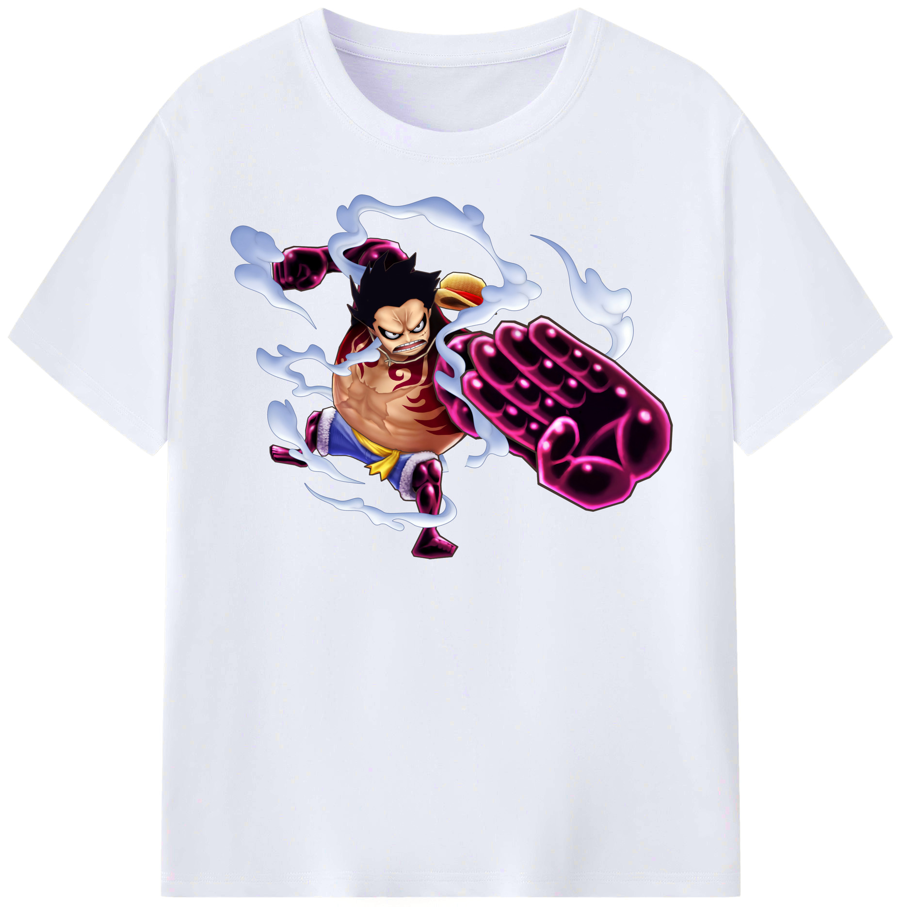 ワンピース モンキー・D・ルフィ ONE PIECE Monkey D. Luffy レディースカジュアルプリントTシャツ（綿100％）