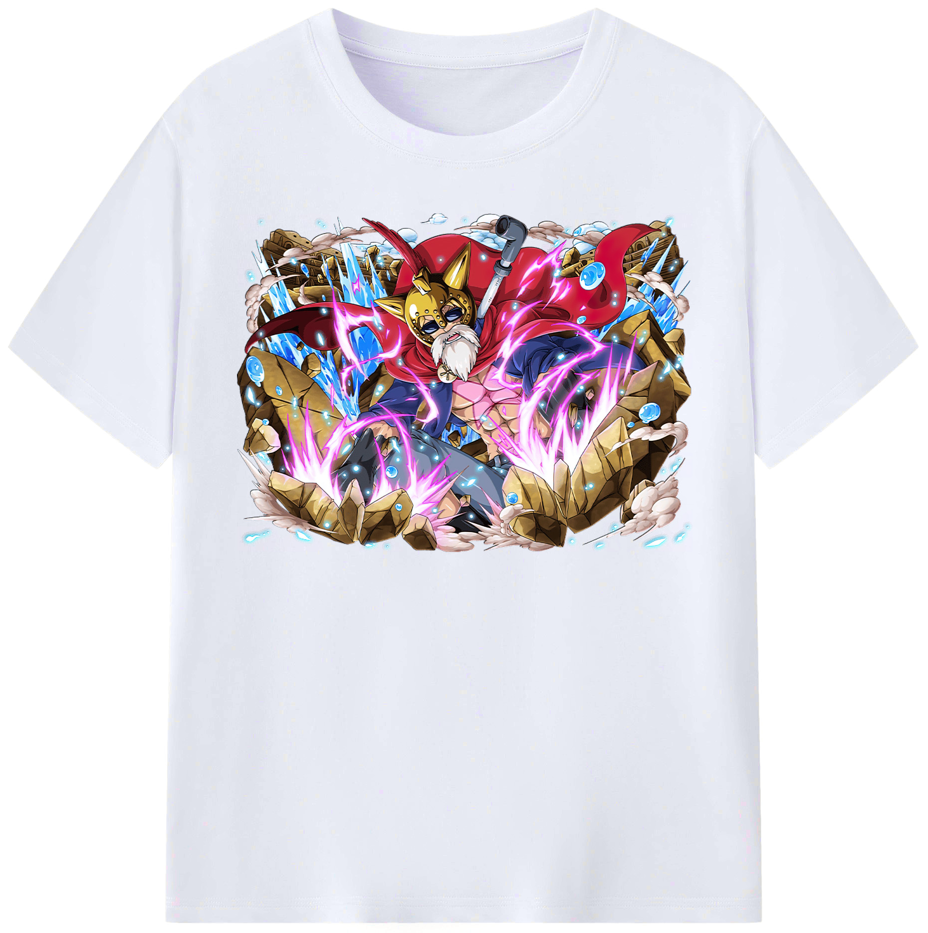 ワンピース モンキー・D・ルフィ ONE PIECE Monkey D. Luffy レディースカジュアルプリントTシャツ（綿100％）