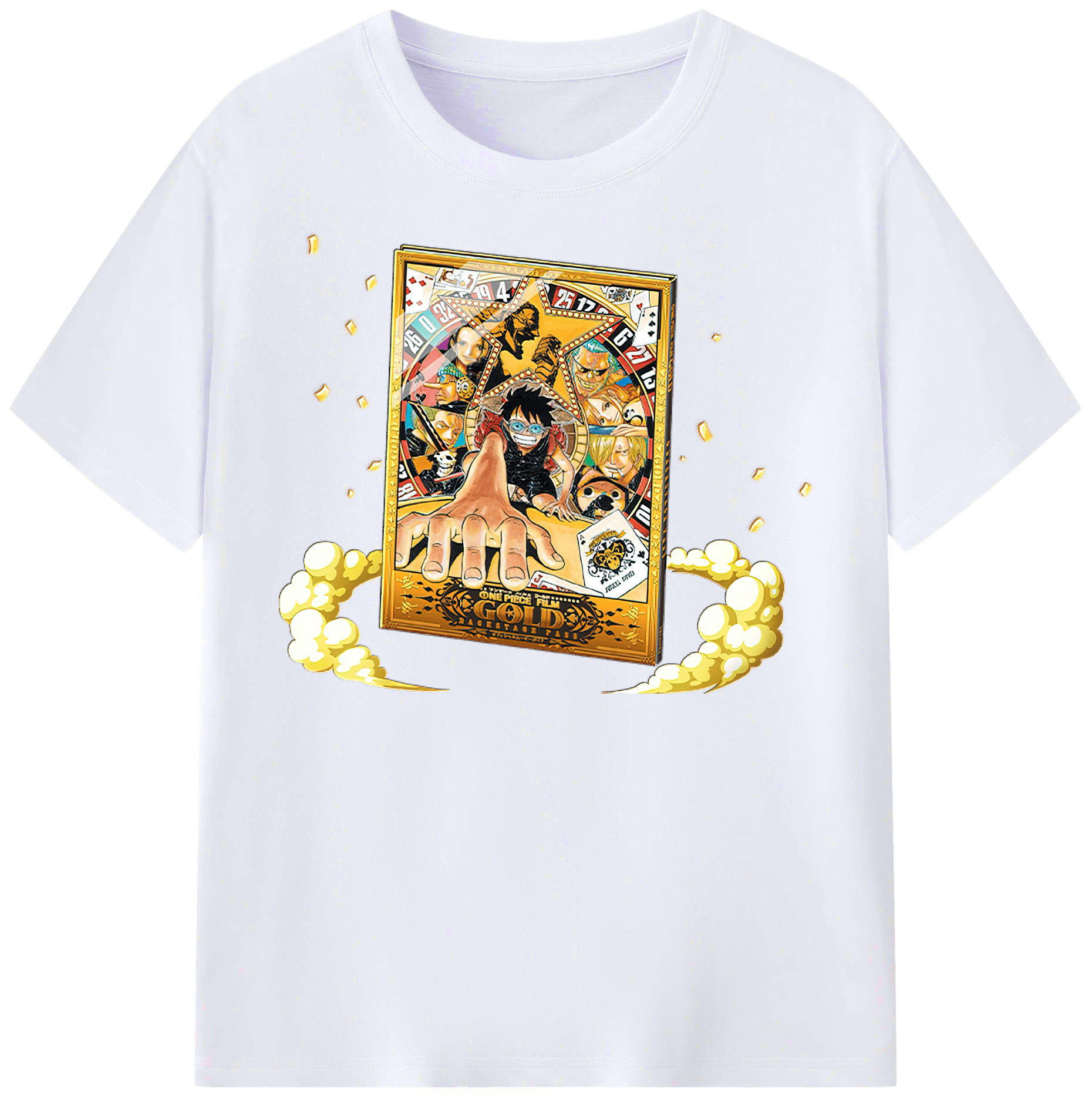 ワンピース モンキー・D・ルフィ ONE PIECE Monkey D. Luffy レディースカジュアルプリントTシャツ（綿100％）