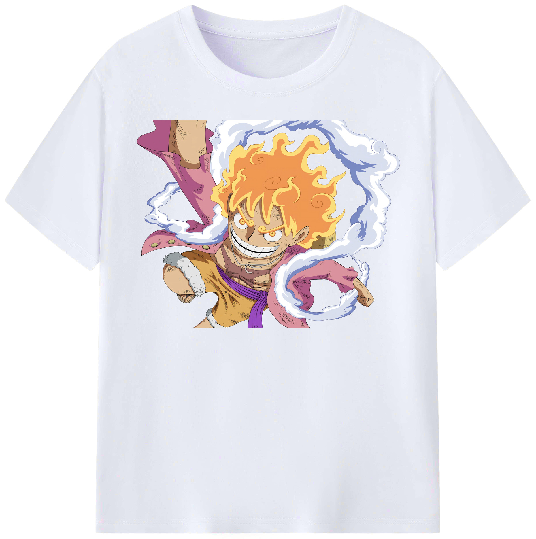 ワンピース モンキー・D・ルフィ ONE PIECE Monkey D. Luffy レディースカジュアルプリントTシャツ（綿100％）