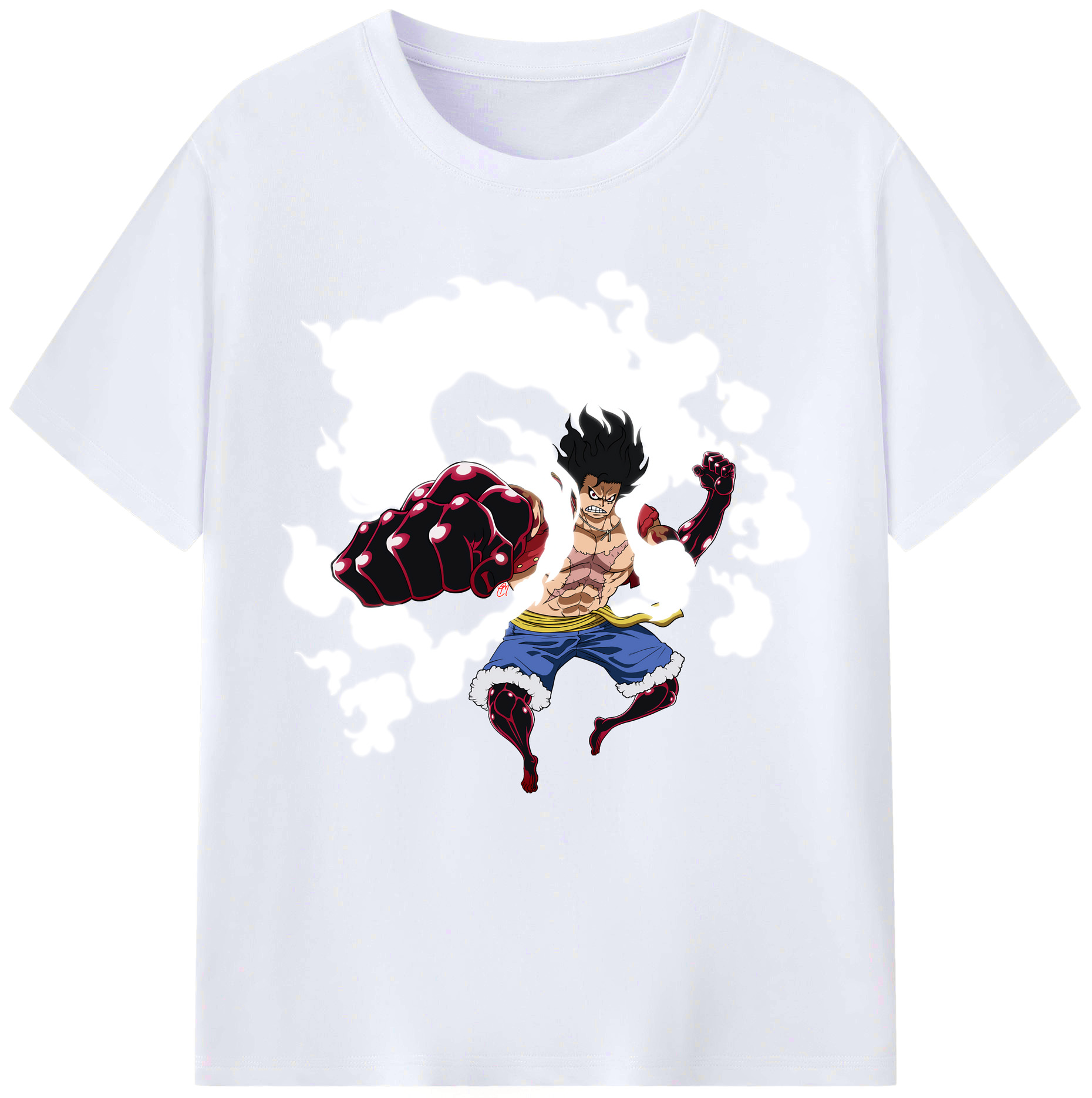 ワンピース モンキー・D・ルフィ ONE PIECE Monkey D. Luffy レディースカジュアルプリントTシャツ（綿100％）