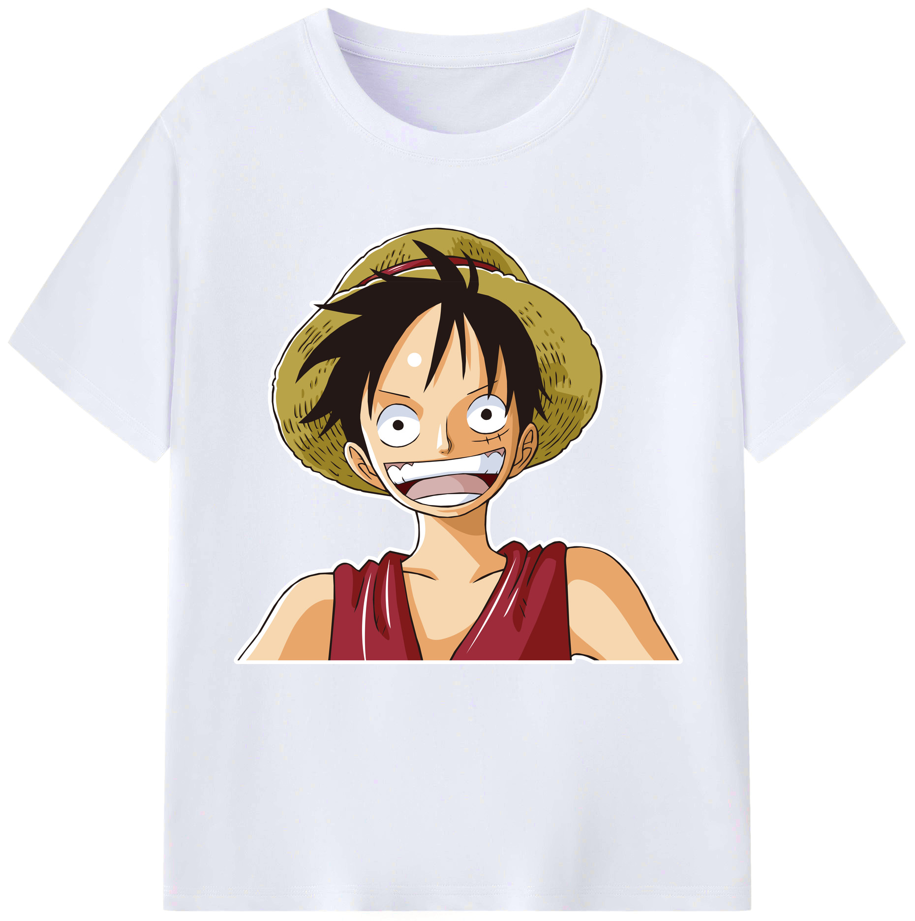 ワンピース モンキー・D・ルフィ ONE PIECE Monkey D. Luffy レディースカジュアルプリントTシャツ（綿100％）