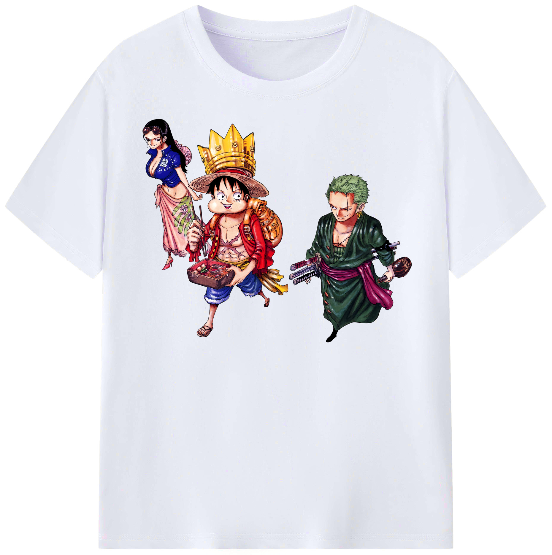 ワンピース モンキー・D・ルフィ ONE PIECE Monkey D. Luffy レディースカジュアルプリントTシャツ（綿100％）